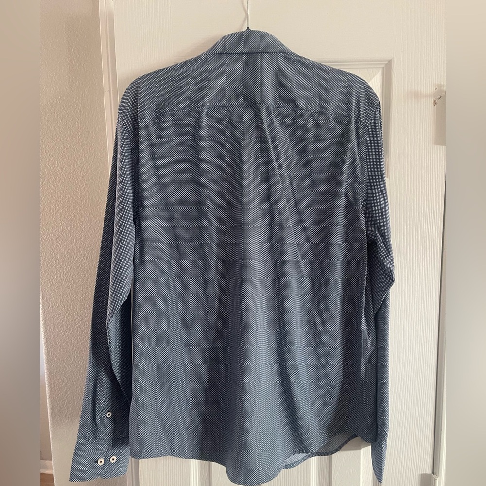 UNTUCKit Navy Patterned Performance Men's Shirt N… - image 2